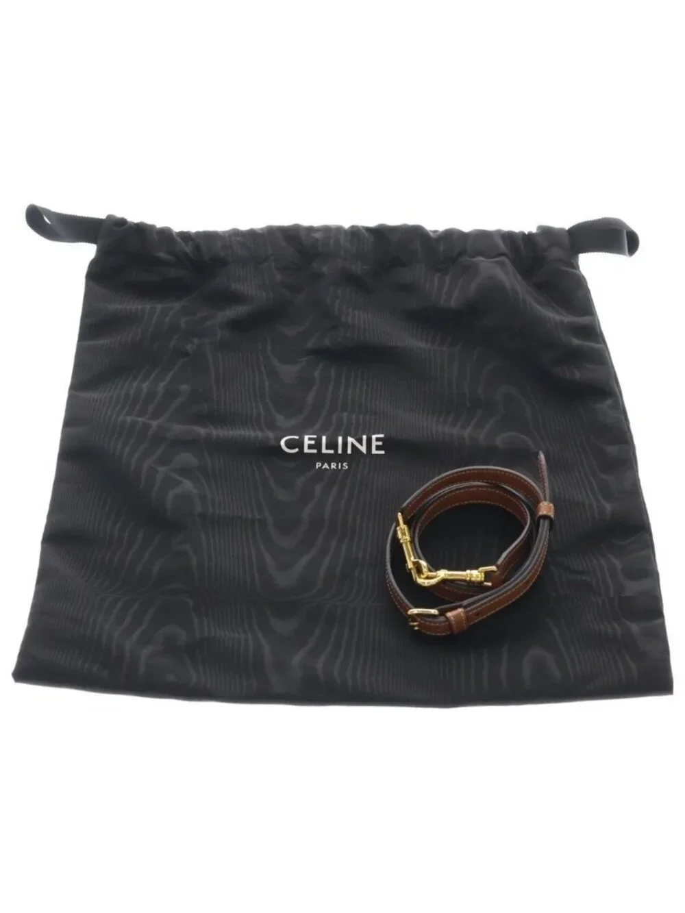 Celine Triomphe Small Boston Bag 2-Way Mini Bag Brown Leather Gold